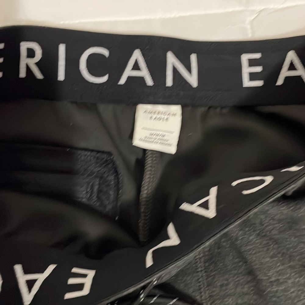 American Eagle Men’s Joggers, Charcoal Gray in color, zip pockets 2 front 1 back - Picture 2 of 5